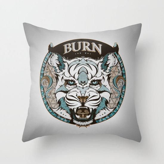 Burn Throw Pillow