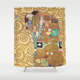 Gustav Klimt - Fulfillment, Stoclet Frieze Shower Curtain