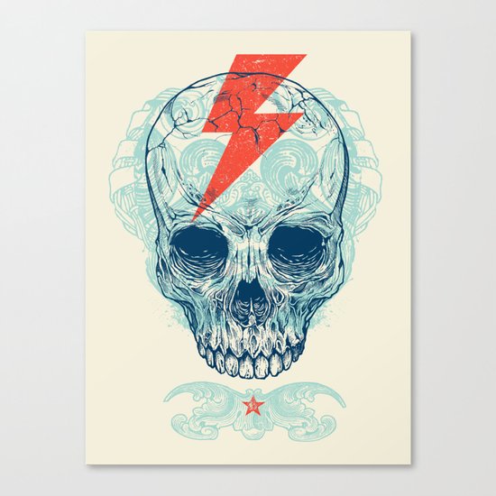 Skull Bolt Canvas Print