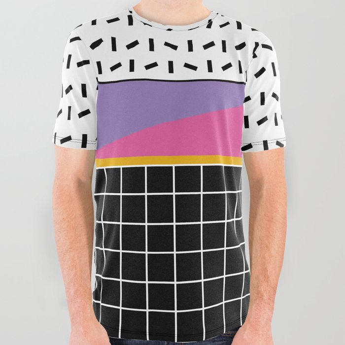 Memphis Pattern 34 / 80s - 90s Retro All Over Graphic Tee