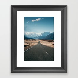 Road to Mt Cook, New Zealand Framed Art Print