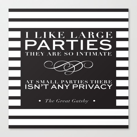 I like large parties - modern design Canvas Print