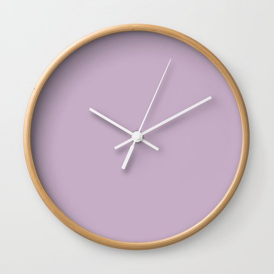 Simple Solid Color Wisteria Purple All Over Print Wall Clock By Simple Solid Color Wisteria Purple All Over Print Wall Clock By Podartist Society6