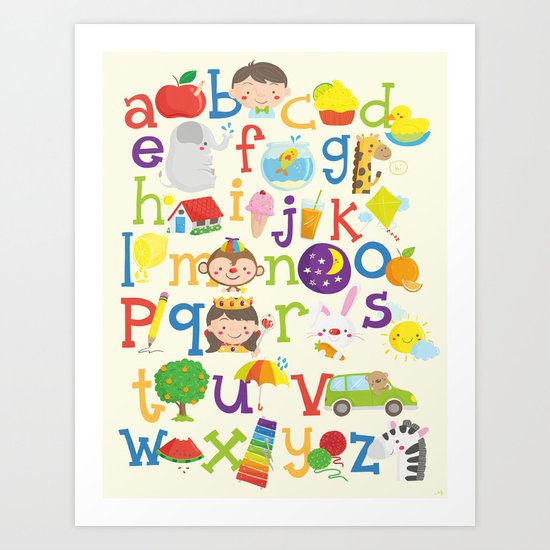 Wedgienet's Alphabet Art Print