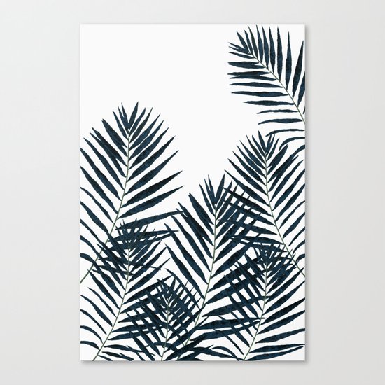 Fern Black Canvas Print