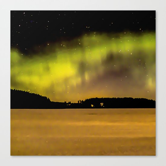 Northern Lights Fill The Sky Canvas Print