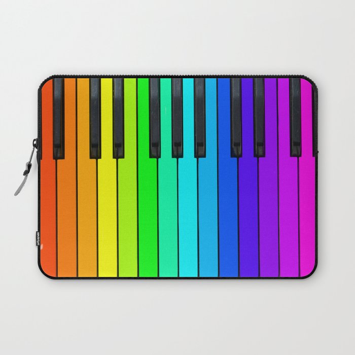 Rainbow Piano Keyboard  Laptop Sleeve