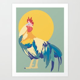 Rooster Rising Art Print