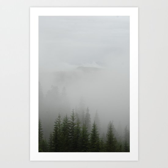 Foggy Trees Art Print