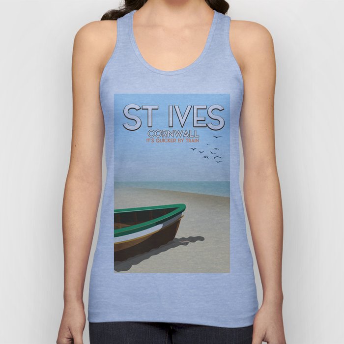 St Ives ,Cornwall ,beach travel poster, Tank Top