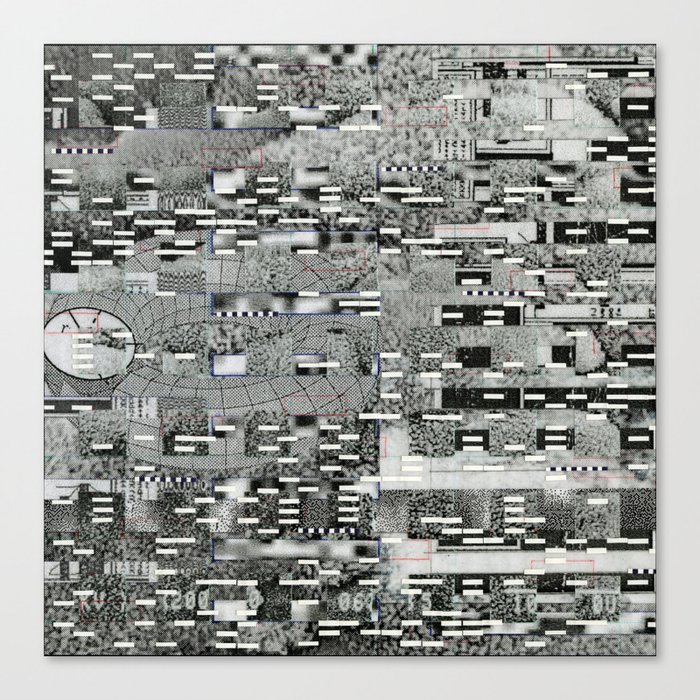 Highly Resolved Ghost (P/D3 Glitch Collage Studies) Canvas Print