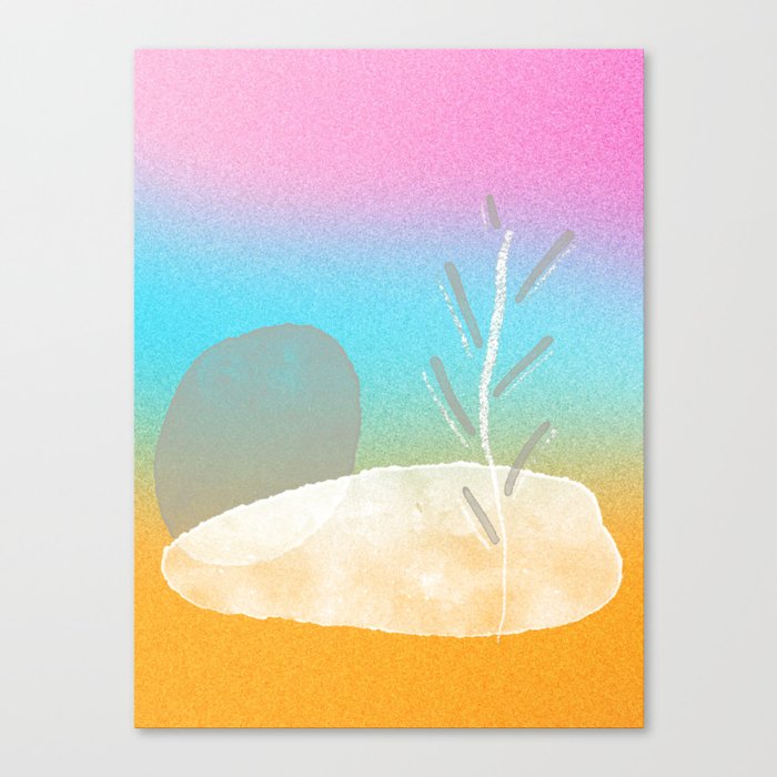 Twig Garden - Minimalistic Abstract Graphic Canvas Print