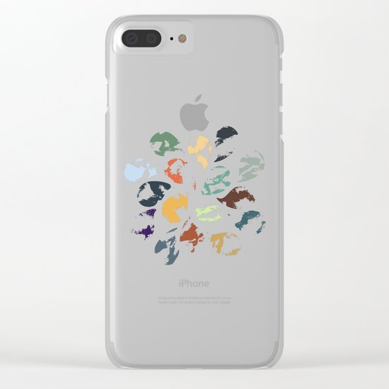 Colorful Water Drops (Watercolor version) Clear iPhone Case