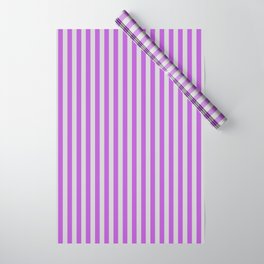 [ Thumbnail: Light Grey and Orchid Colored Striped/Lined Pattern Wrapping Paper ]