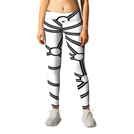 Abstract geometric pattern - black and white. Leggings