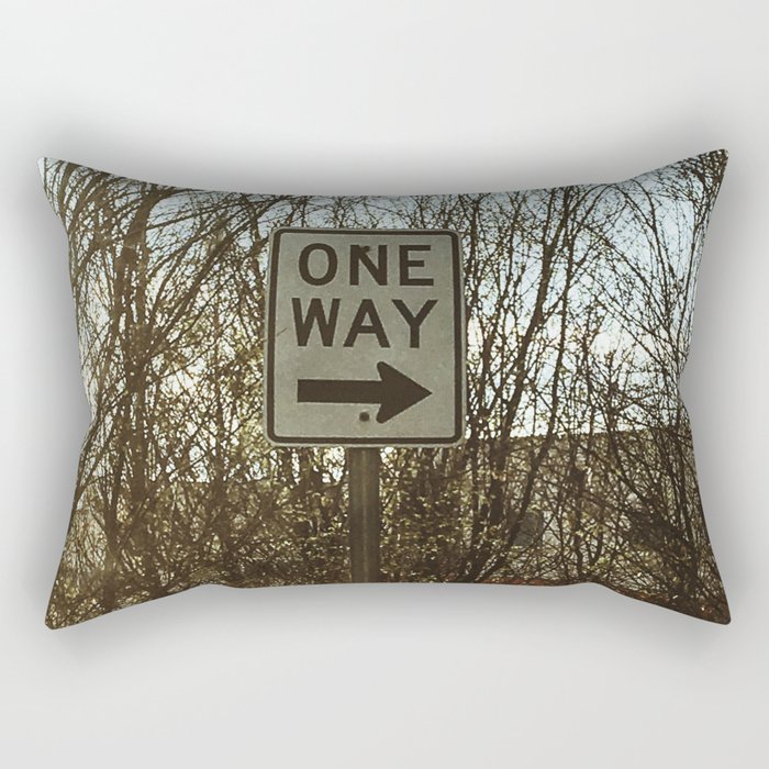 One way sign Rectangular Pillow