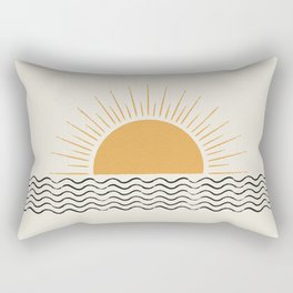 Sunrise Ocean -  Mid Century Modern Style Rectangular Pillow