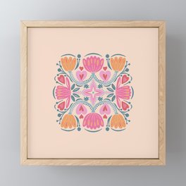 Floral Tile #2 Framed Mini Art Print