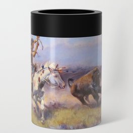 Charles Marrion Russell Buffalo Hunting Neckline 1919 Can Cooler