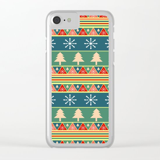 Christmas pattern II Clear iPhone Case