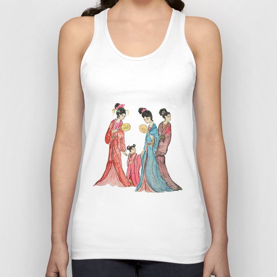 Ancient Chinese ladies painting Unisex Tank Top