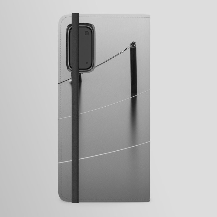 Mooring Poles in Black and White Android Wallet Case