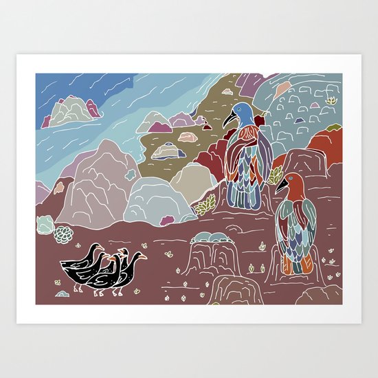 pesky tourists Art Print