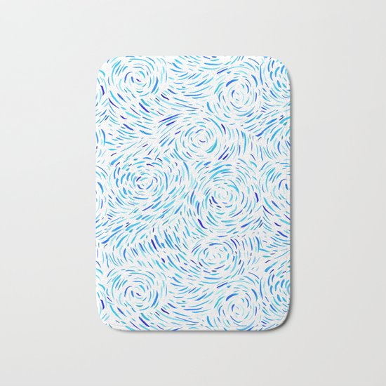 Dashed Waves Bath Mat