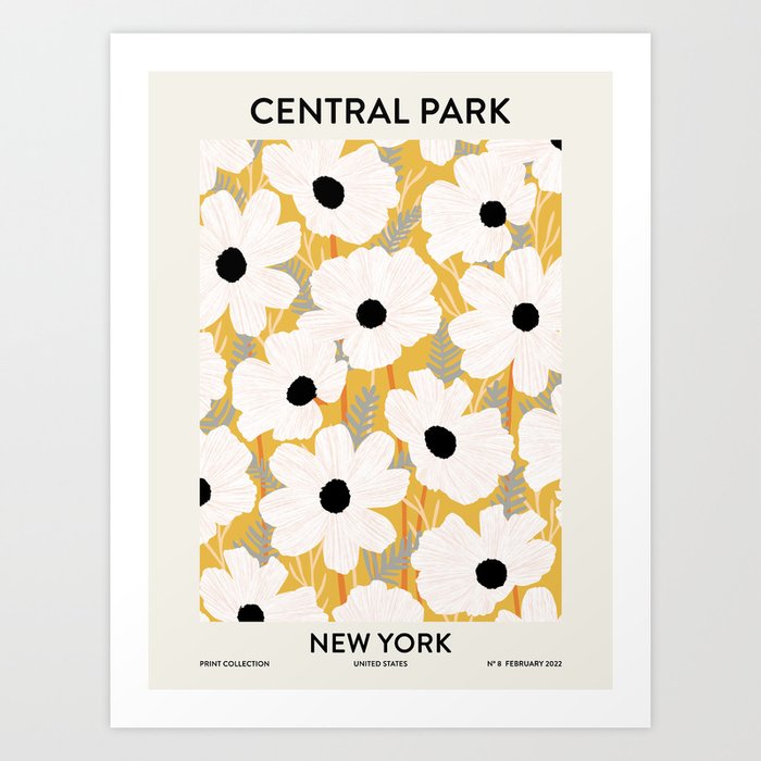 Flower market New York Central Park Art Print