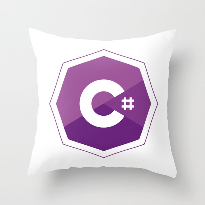 C Logo For Csharp Developers Visual Studio Throw Pillow By Devstudios Society6
