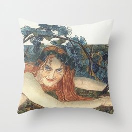  The Wine Of Lovers - Carlos Schwabe Throw Pillow