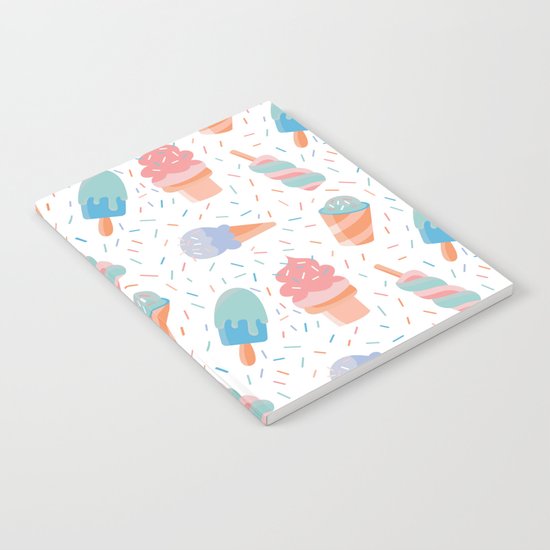 pastel ice cream pattern Notebook