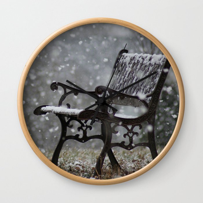 Snowfall in the loneliness Wall Clock