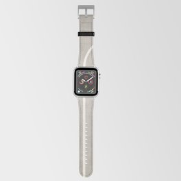 Linen Texture Beige White Minimalist Artwork Apple Watch Band