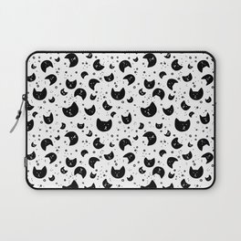 Cat heads floating on a white background Laptop Sleeve
