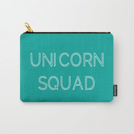 Unicorn Squad - Aqua Blue Green and White Carry-All Pouch
