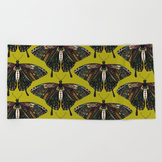 swallowtail butterfly citron Beach Towel