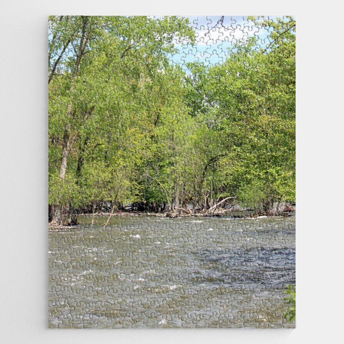 Springtime on the Fox River Vertical Jigsaw Puzzle