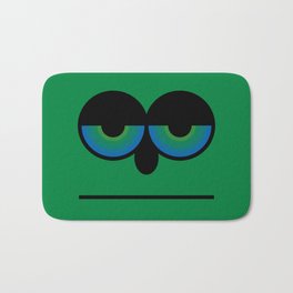 Mister Green Bath Mat | Kidsart, Graphicdesign, Kidsroom, Green, Abstractface, Curated, Retrocartoon, Face, Stoned, Classroom 
