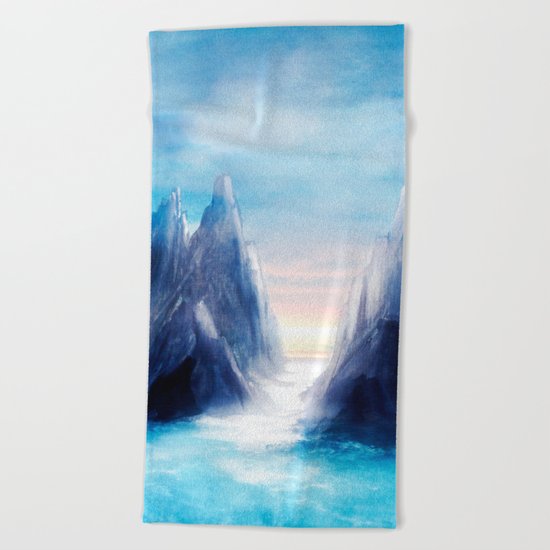 Over The Mountains III Beach Towel