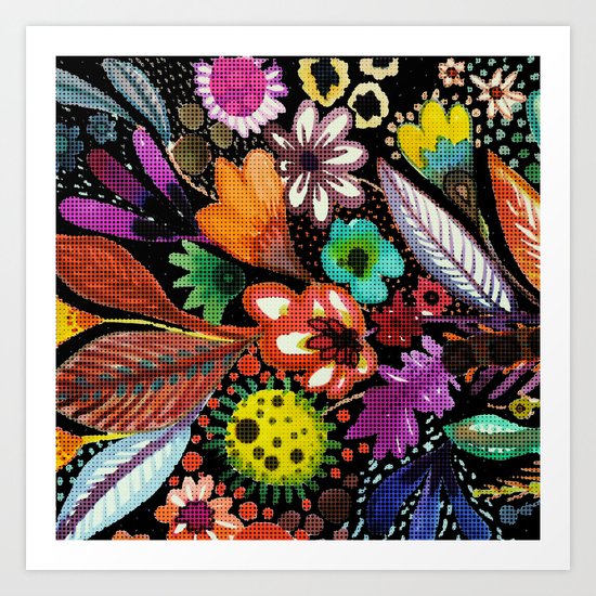 éclosion in black linen Art Print