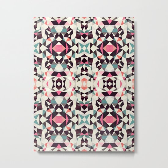 Retro Light Tribal Metal Print