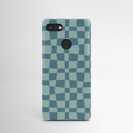 Wonky Check - Teal Android Case
