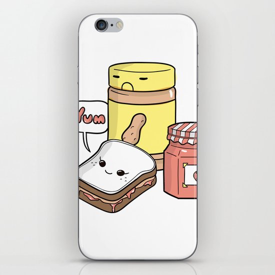 Friends Go Better Together 7/7 - Bread, Peanut Butter and Jam iPhone & iPod Skin