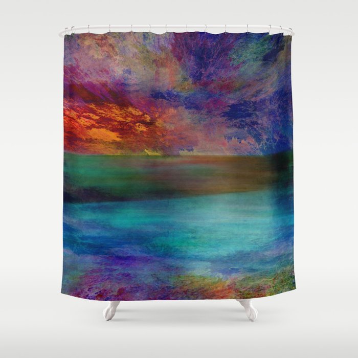 Ocean at Sunset Shower Curtain