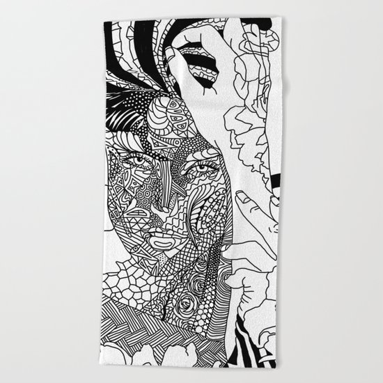 Inked Parisian Beach Towel