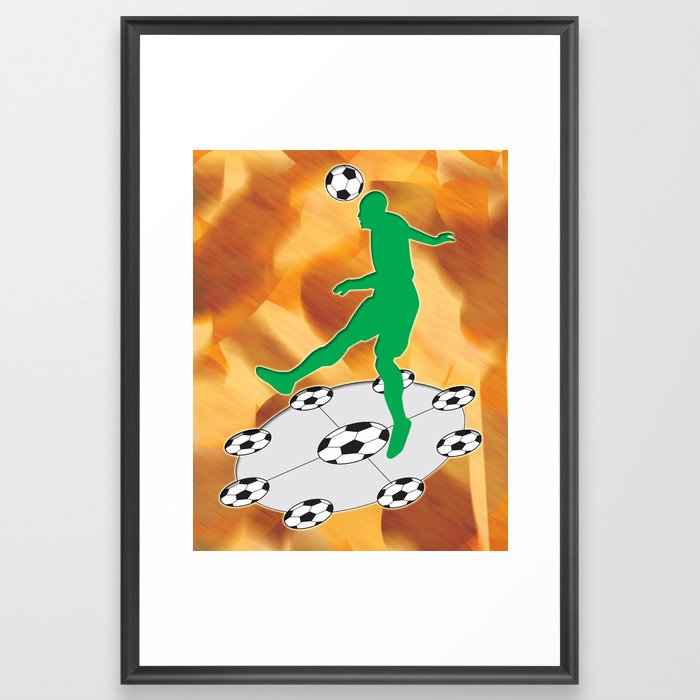 Soccer Dancing Version 1 Framed Art Print