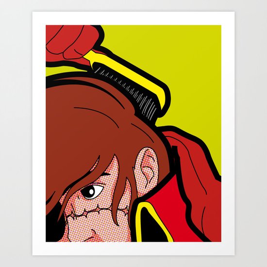 The secret life of heroes - Harlock Hair Art Print