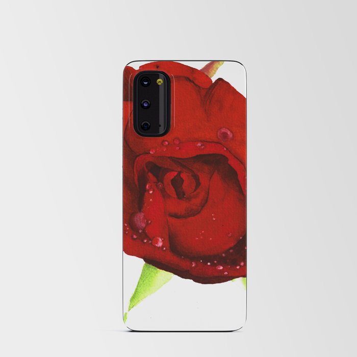 crimson rose Android Card Case