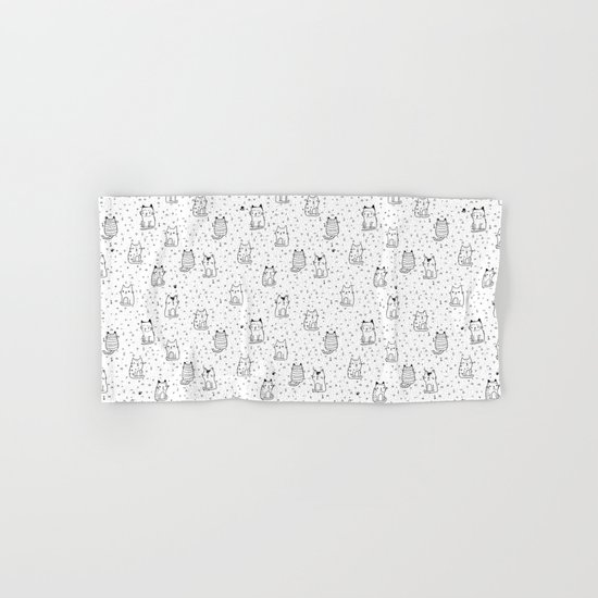 Doodle cute cats Hand & Bath Towel